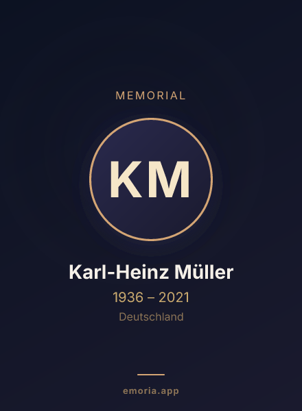 Memorial portrait of Karl-Heinz Müller