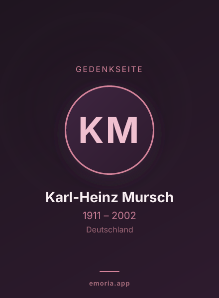 Gedenkportrait von Karl-Heinz Mursch