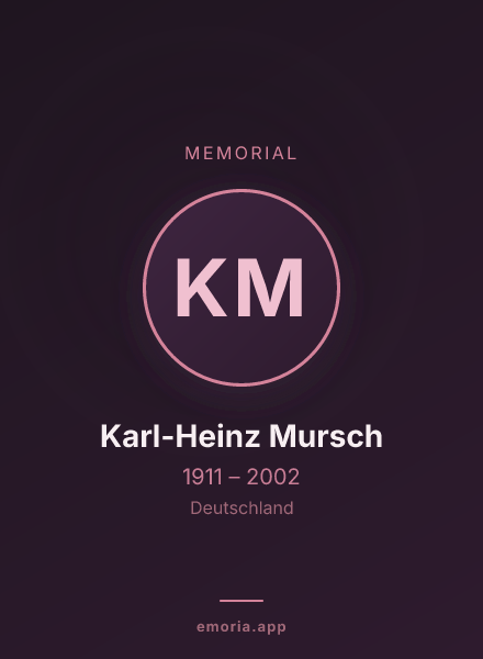 Memorial portrait of Karl-Heinz Mursch