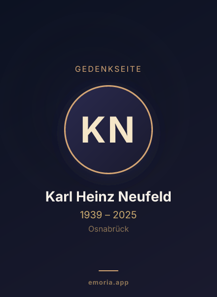 Gedenkportrait von Karl Heinz Neufeld
