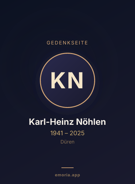 Gedenkportrait von Karl-Heinz Nöhlen