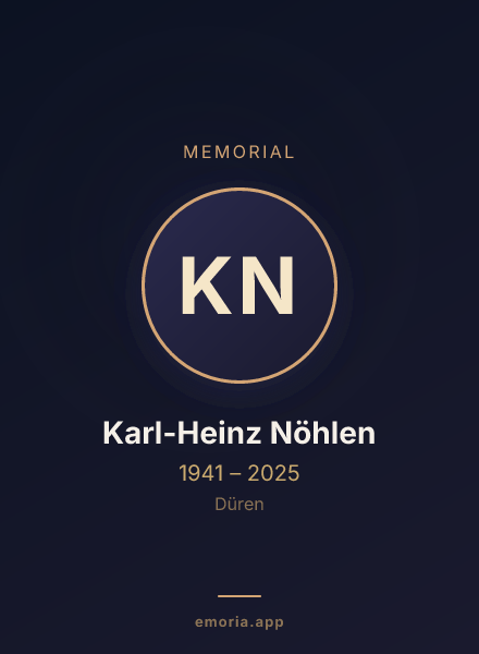 Memorial portrait of Karl-Heinz Nöhlen