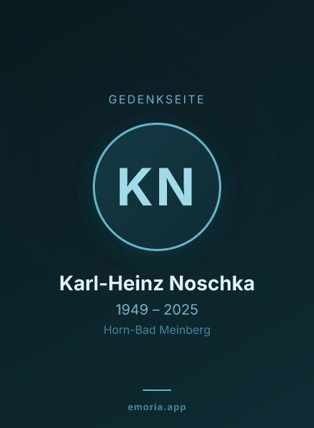 Gedenkportrait von Karl-Heinz Noschka