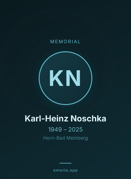 Memorial portrait of Karl-Heinz Noschka