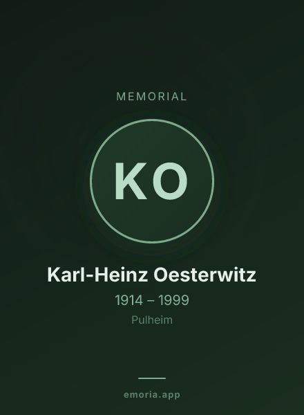 Memorial portrait of Karl-Heinz Oesterwitz