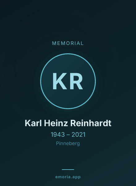 Memorial portrait of Karl Heinz Reinhardt