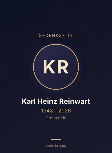 Gedenkportrait von Karl Heinz Reinwart