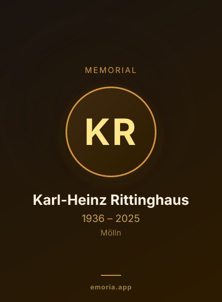 Memorial portrait of Karl-Heinz Rittinghaus
