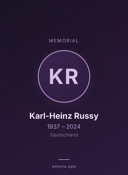 Memorial portrait of Karl-Heinz Russy