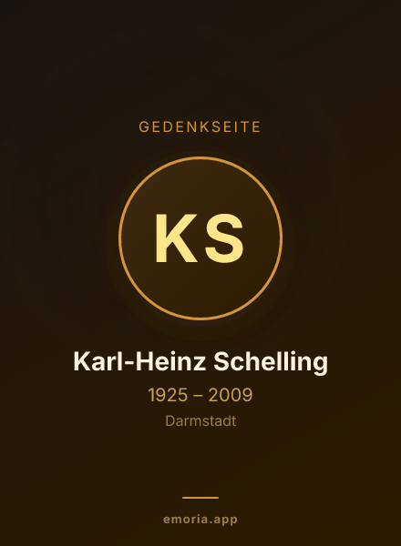 Gedenkportrait von Karl-Heinz Schelling