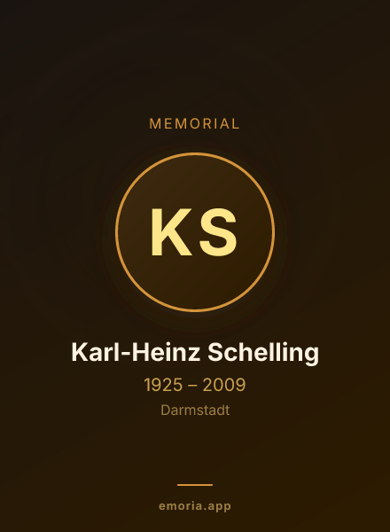 Memorial portrait of Karl-Heinz Schelling