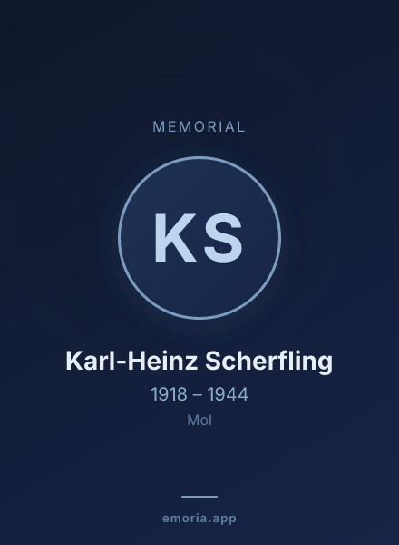 Memorial portrait of Karl-Heinz Scherfling