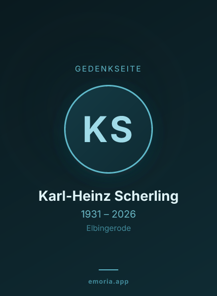 Gedenkportrait von Karl-Heinz Scherling