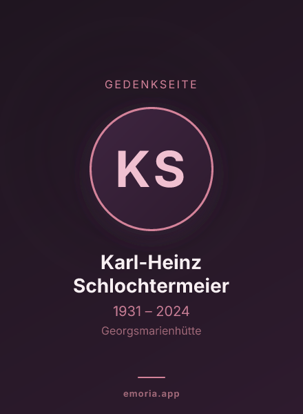 Gedenkportrait von Karl-Heinz Schlochtermeier