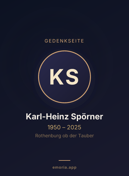 Gedenkportrait von Karl-Heinz Spörner