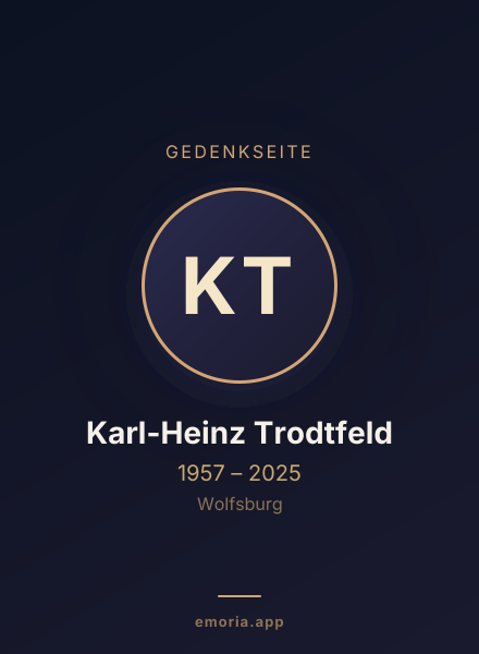 Gedenkportrait von Karl-Heinz Trodtfeld