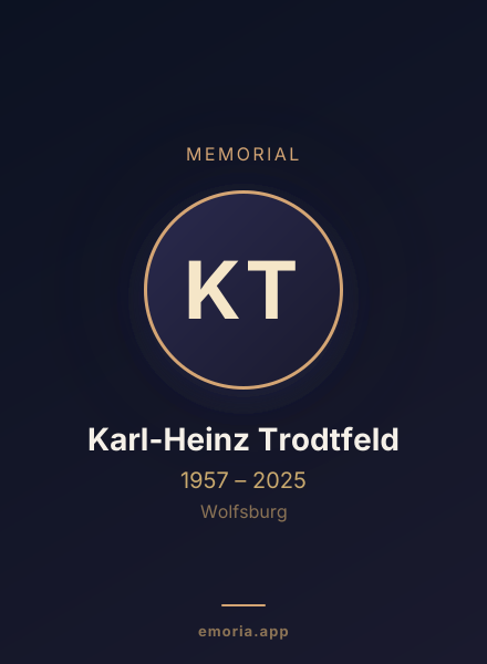 Memorial portrait of Karl-Heinz Trodtfeld