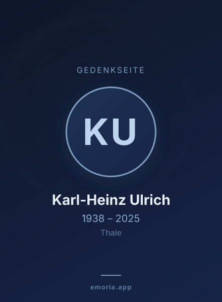 Gedenkportrait von Karl-Heinz Ulrich