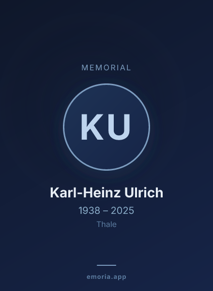 Memorial portrait of Karl-Heinz Ulrich