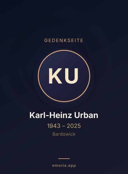 Gedenkportrait von Karl-Heinz Urban