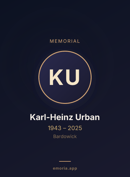Memorial portrait of Karl-Heinz Urban