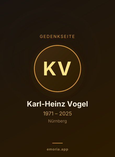 Gedenkportrait von Karl-Heinz Vogel