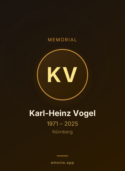 Memorial portrait of Karl-Heinz Vogel