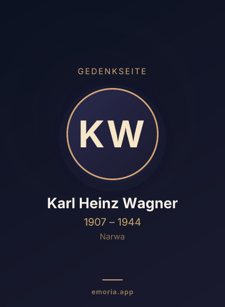 Gedenkportrait von Karl Heinz Wagner