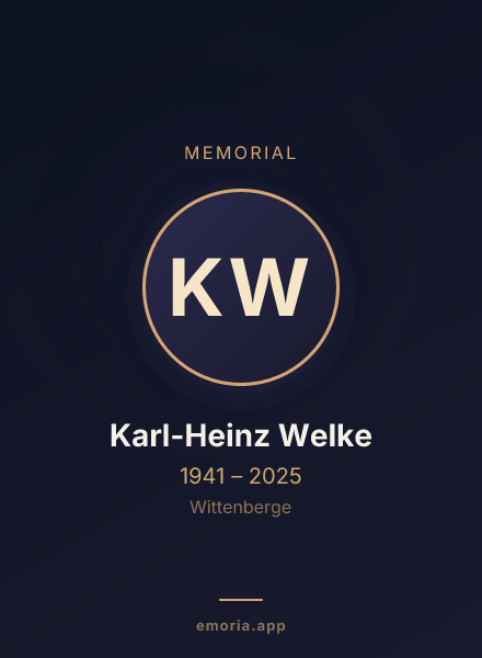 Memorial portrait of Karl-Heinz Welke