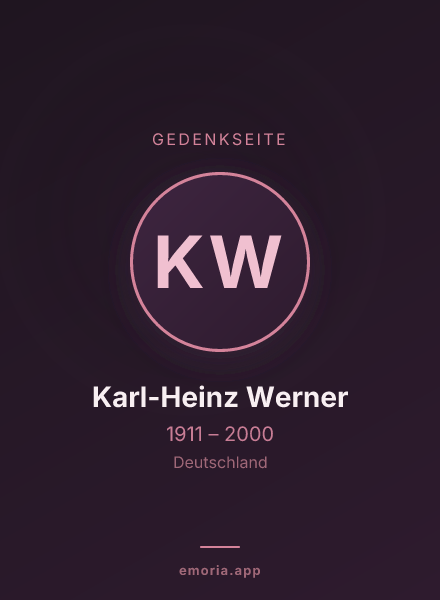 Gedenkportrait von Karl-Heinz Werner