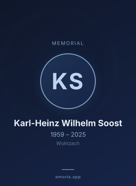 Memorial portrait of Karl-Heinz Wilhelm Soost