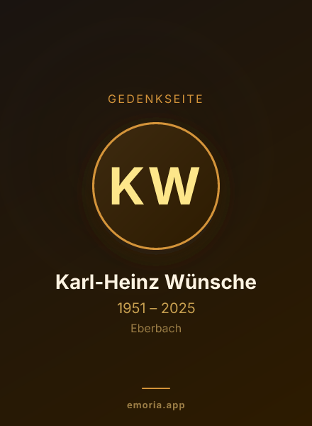 Gedenkportrait von Karl-Heinz Wünsche