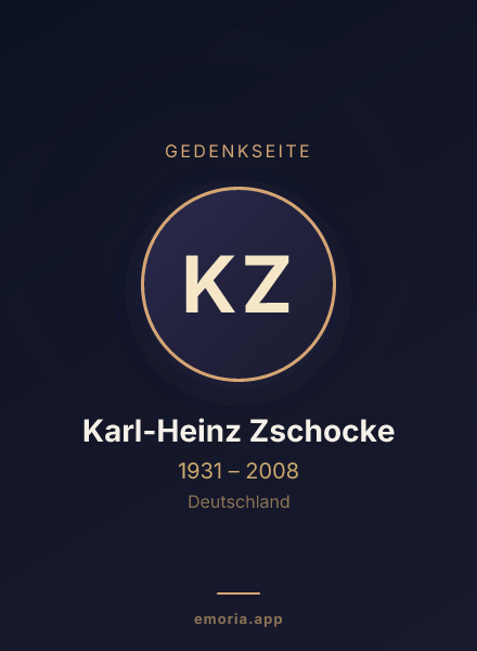 Gedenkportrait von Karl-Heinz Zschocke
