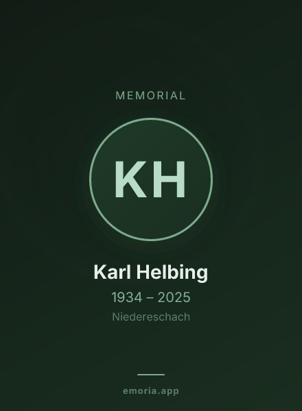 Memorial portrait of Karl Helbing