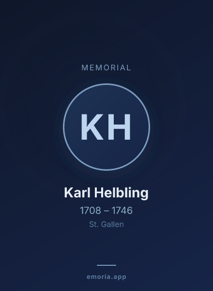 Memorial portrait of Karl Helbling