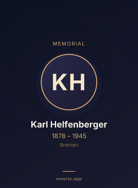 Memorial portrait of Karl Helfenberger