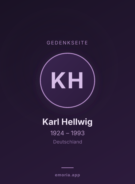 Gedenkportrait von Karl Hellwig