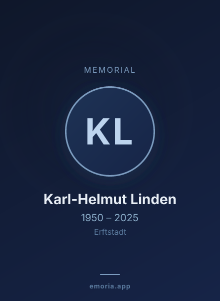 Memorial portrait of Karl-Helmut Linden