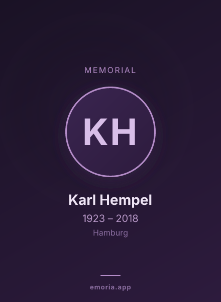 Memorial portrait of Karl Hempel