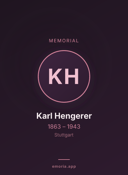 Memorial portrait of Karl Hengerer