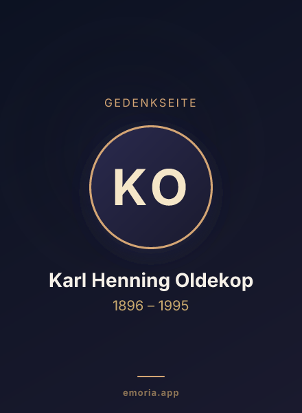 Gedenkportrait von Karl Henning Oldekop