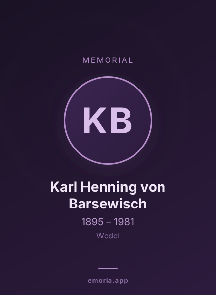 Memorial portrait of Karl Henning von Barsewisch