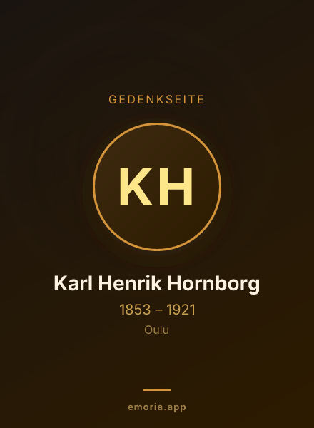 Gedenkportrait von Karl Henrik Hornborg