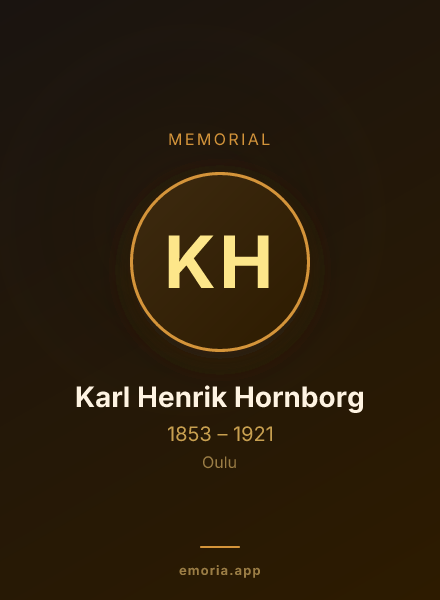 Memorial portrait of Karl Henrik Hornborg