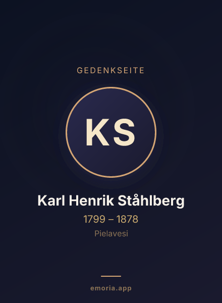 Gedenkportrait von Karl Henrik Ståhlberg