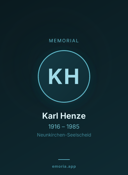 Memorial portrait of Karl Henze