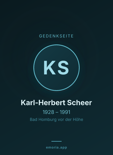 Gedenkportrait von Karl-Herbert Scheer