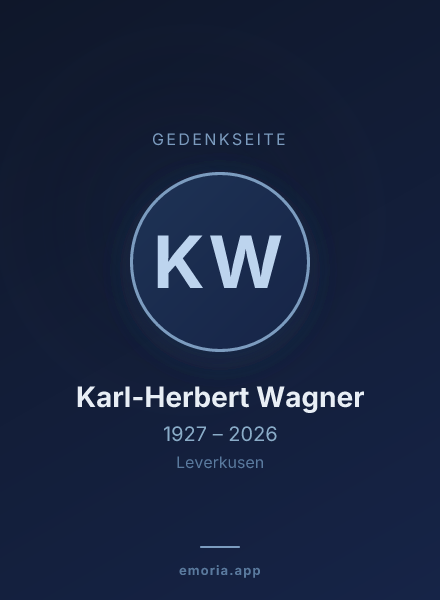 Gedenkportrait von Karl-Herbert Wagner