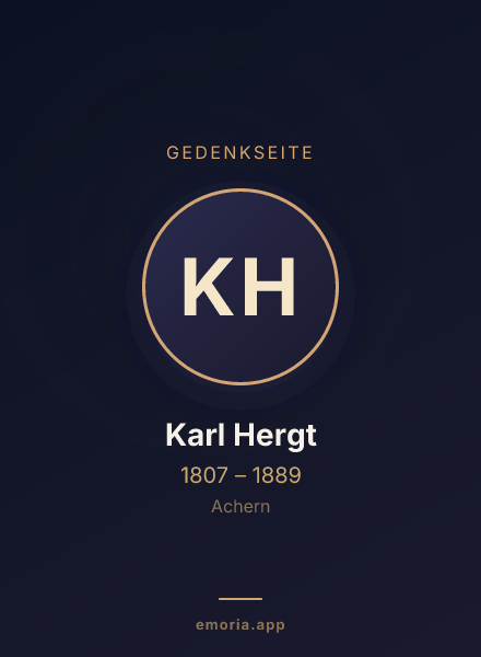 Gedenkportrait von Karl Hergt
