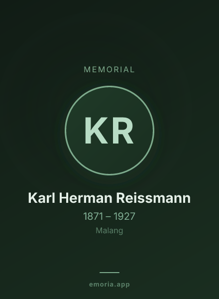 Memorial portrait of Karl Herman Reissmann